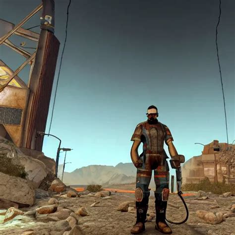 Gordon Freeman In Fallout New Vegas Vivid Colors Stable Diffusion