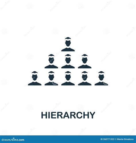 Hierarchy Icon Monochrome Simple Company Structure Icon For Templates