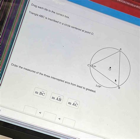 Solved Ahr Drag Each Tile To The Correct Box Triangle Abc