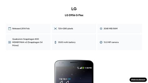 Lg D G Flex Full Device Specifications Devicebeast