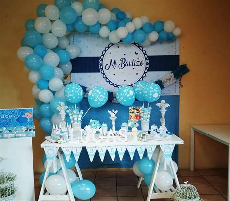 7 Decoraciones para Bautizo de Niño Arreglos de bautizo Decorar