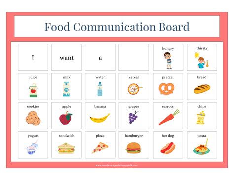 Food Expand Phrases Board Speech Therapy Talk Membership