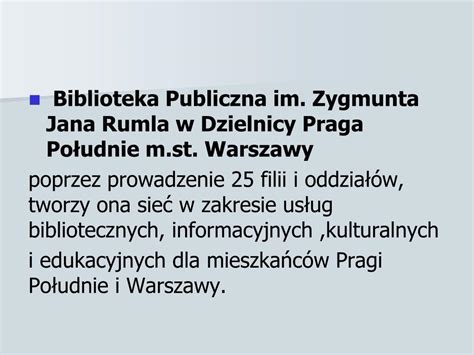 Ppt Biblioteka Jako Miejsce Dost Pu Do Wiedzy Oraz R D O Kultury