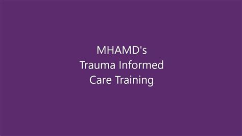 Trauma Informed Care Training Youtube