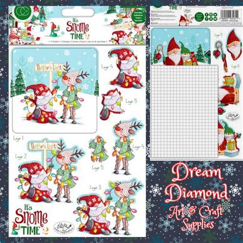 It S Snome Time Craft Consortium 3D Decoupage Pack 10 Pkg Christmas