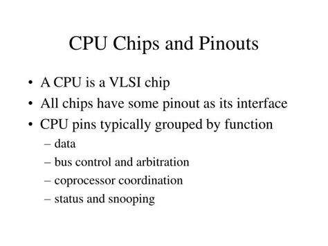 Ppt Cpu Chips And Pinouts Powerpoint Presentation Free Download Id