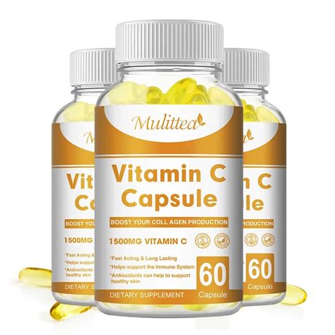 Mulittea Organic Vitamin C Capsules Supplement For Antioxidant