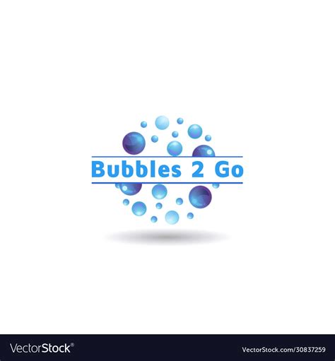 Stylish bubble logo design Royalty Free Vector Image