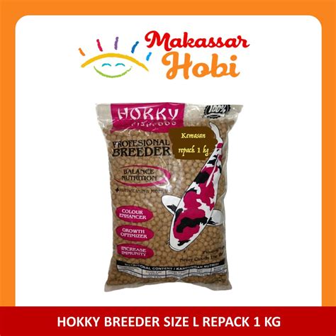 Jual Pakan Pelet Ikan Hias Koi Mas Koki HOKKY Professional Size L