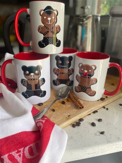 A Beary Holiday Gingerbred Bears Coffee Mugs Etsy