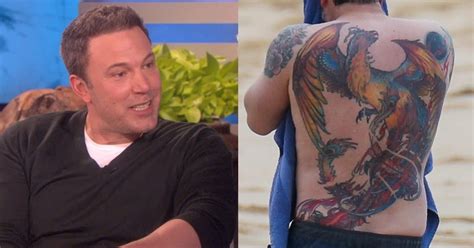 Ben Affleck Talks Back Tattoo On The Ellen Degeneres Show Popsugar