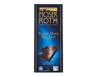 Moser Roth Dark Sea Salt Chocolate Block G Aldi Australia