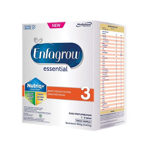 ENFAGROW ESSENTIAL 3 VANILA 1800GR RAJASUSU