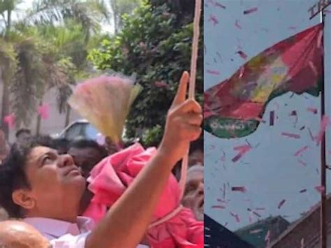 Trs Formation Day Telangana Minister Ktr Hoists Party Flag 21st