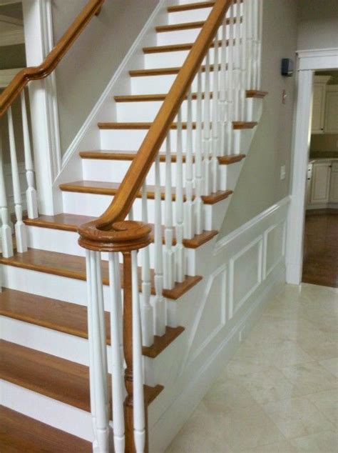 Stairway Volute England House Light Oak Stairways Wood Floors Home