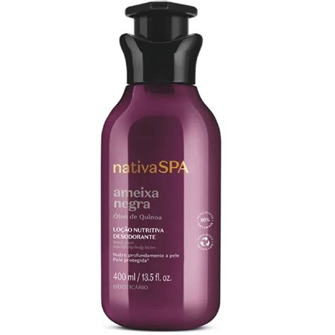 Ameixa Negra Boticário Hidratante Corporal Nativa spa 400ml no Shoptime