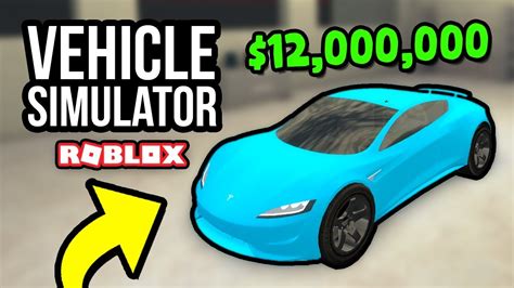 12000000 Tesla Roadster Roblox Vehicle Simulator 31 Youtube