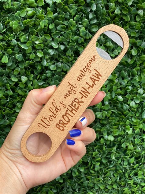 Personalized Engrave Wood Bottle Opener Wedding Favor Fathers Day