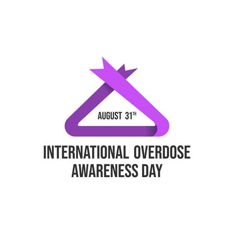 Drug overdose awareness day purple ribbon vector illustration 19654944 ...