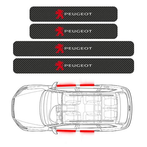 Komplet Naklejki Ochronne Na Progi PEUGEOT 9443384512 Oficjalne