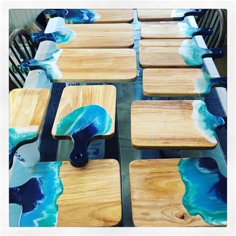 Cutting Boards Charcuterie Board Art Ocean Resin Art Cutting Board Made