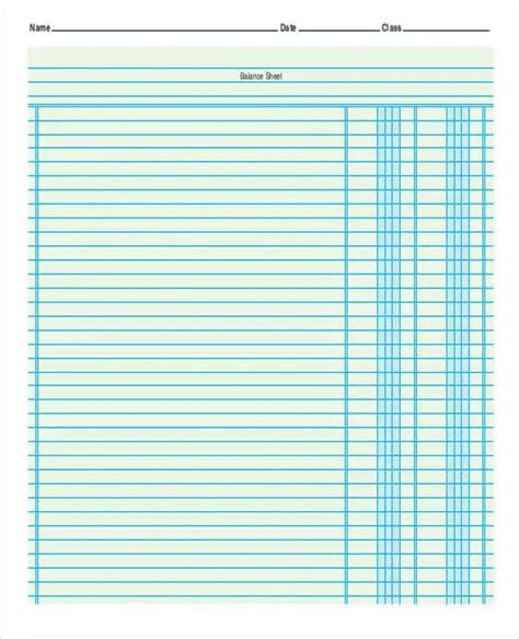 Printable Accounting Worksheet