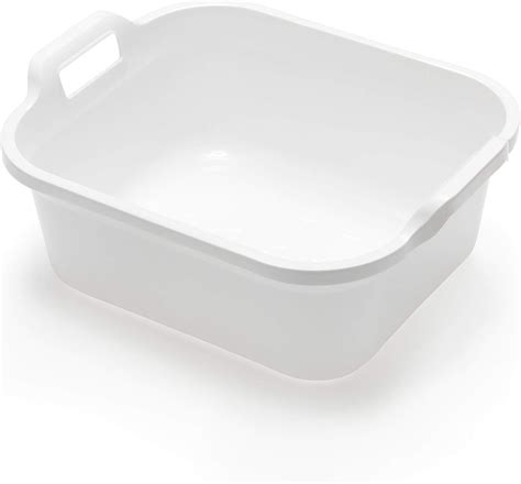 Addis Rectangular Washing Up Bowl With Handles White 39 X 32 X 14 Cm