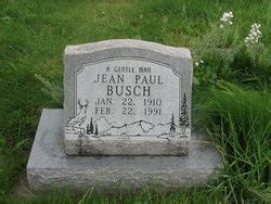 Jean Paul Busch 1910 1991 Monumento Find A Grave