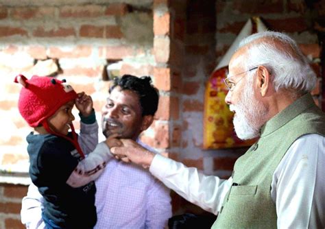 Prime Minister Narendra Modi Visits House Of An Ujjwala Yojana Beneficiary