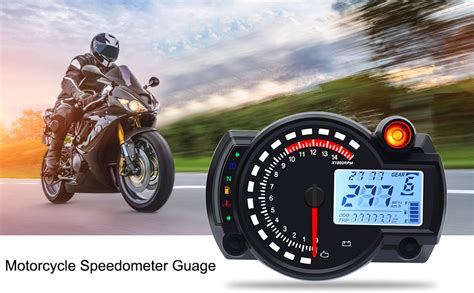 Geloo 14000RPM Motorbike Speedometer Universal LCD Digital Motorcycle