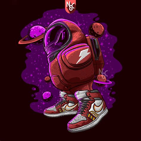 Among Us Red Air Jordan Sneakers On Behance