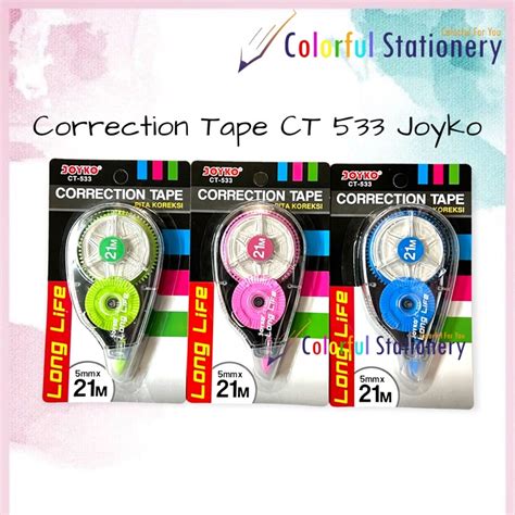 Jual Correction Tape Tip X Kertas Joyko CT 533 Shopee Indonesia