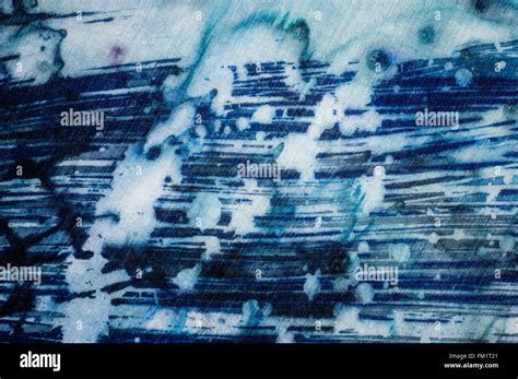 Abstraction Turquoise And Violet Hot Batik Background Texture Handmade On Silk Abstract