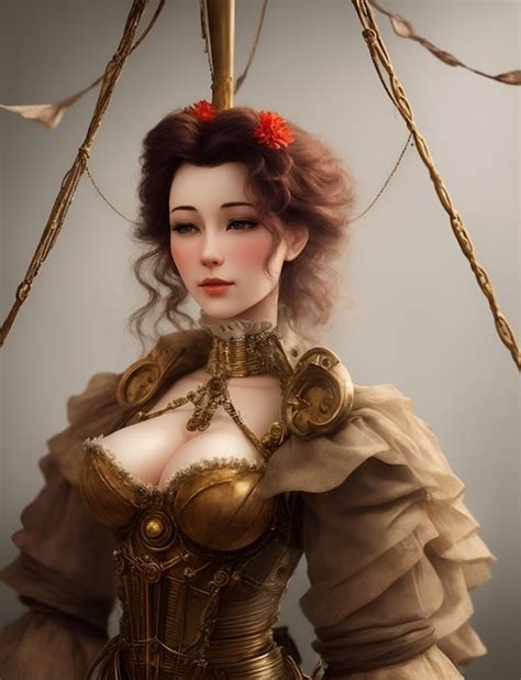 Premium Photo Cyborg Girl Steampunk Robot