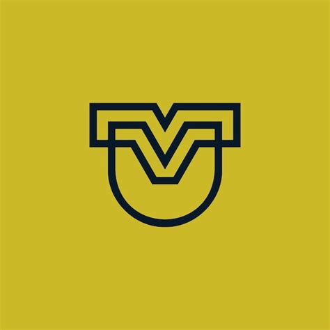 Premium Vector Initial Letter Vu Or Uv Monogram Logo