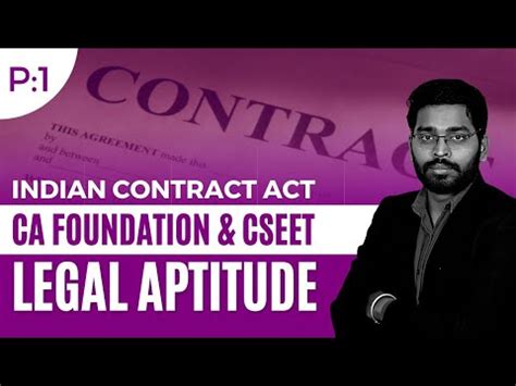 Class St Indian Contract Act Ca Foundation Cseet Legal Aptitude