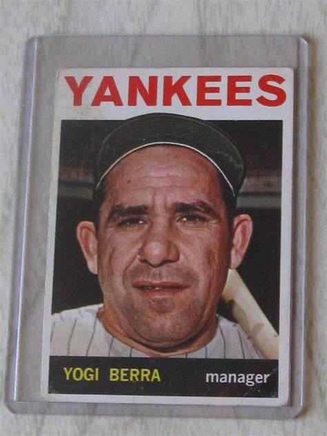 1964 Yogi Berra New York Yankees Topps Baseball By Thebrasslion