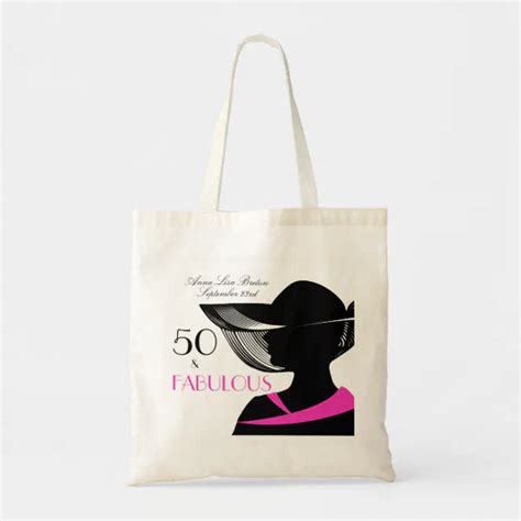 50 And Fabulous Art Deco Elegant 50th Birthday Tote Bag Zazzle