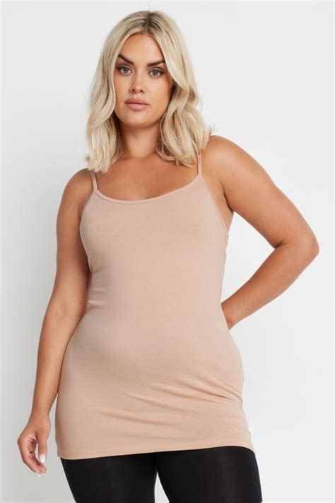 YOURS Plus Size PACK Nude Black Cami Tops Yours Clothing