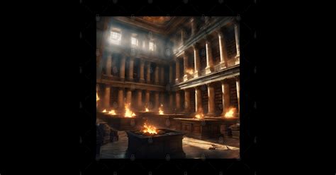 The Burning Of The Library Of Alexandria Ancient History Sticker