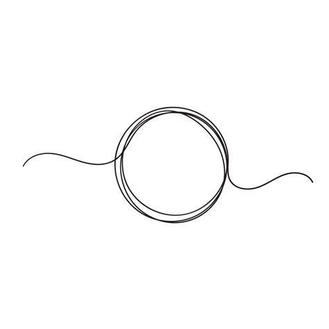 continuous line drawing circle frame illustration vector 23893548 ...