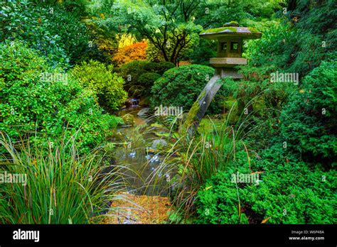 Japanese Garden Portland Oregon Stock Photo Alamy