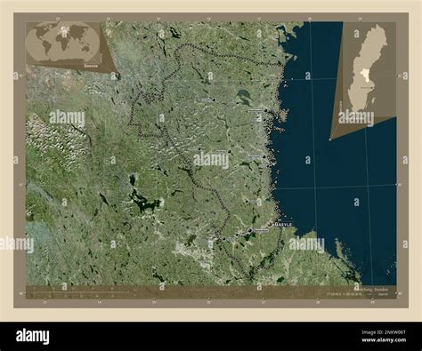 Gavleborg County Of Sweden High Resolution Satellite Map Locations