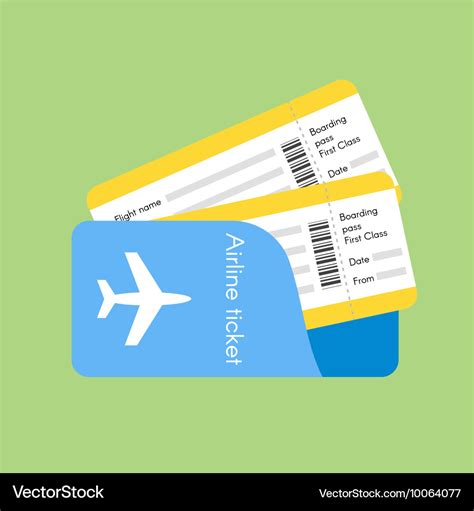 Airline Tickets Royalty Free Vector Image Vectorstock