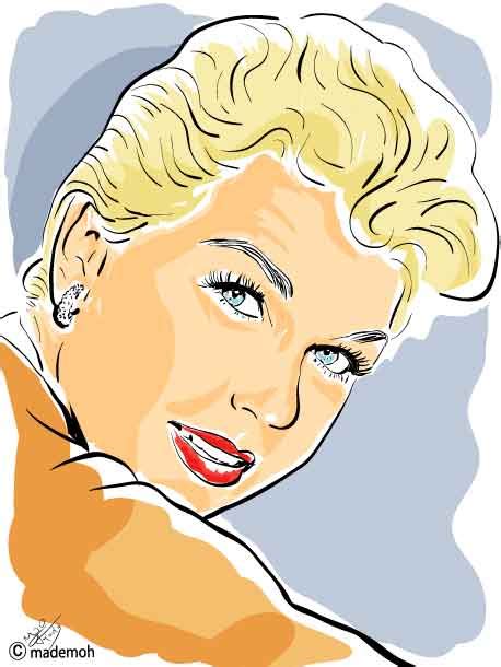 Doris Day Portrait Dessin Couleur Aplat Vectorielsuite Comicstar