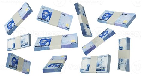 3d Rendering Of Stacks Of 1000 Nigerian Naira Notes Flying In Different