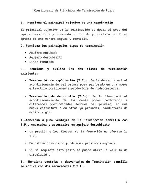 Docx Cuestionario De Principios De Terminacion De Pozos Dokumen Tips