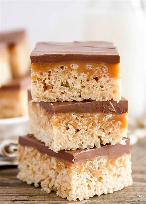 Chocolate Caramel Rice Krispie Treats EASY Lil Luna