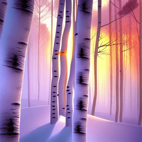 Aspen Trees in the Fall Sunrise · Creative Fabrica