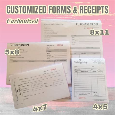 Customized Carbonized Forms And Receipts Shopee Philippines